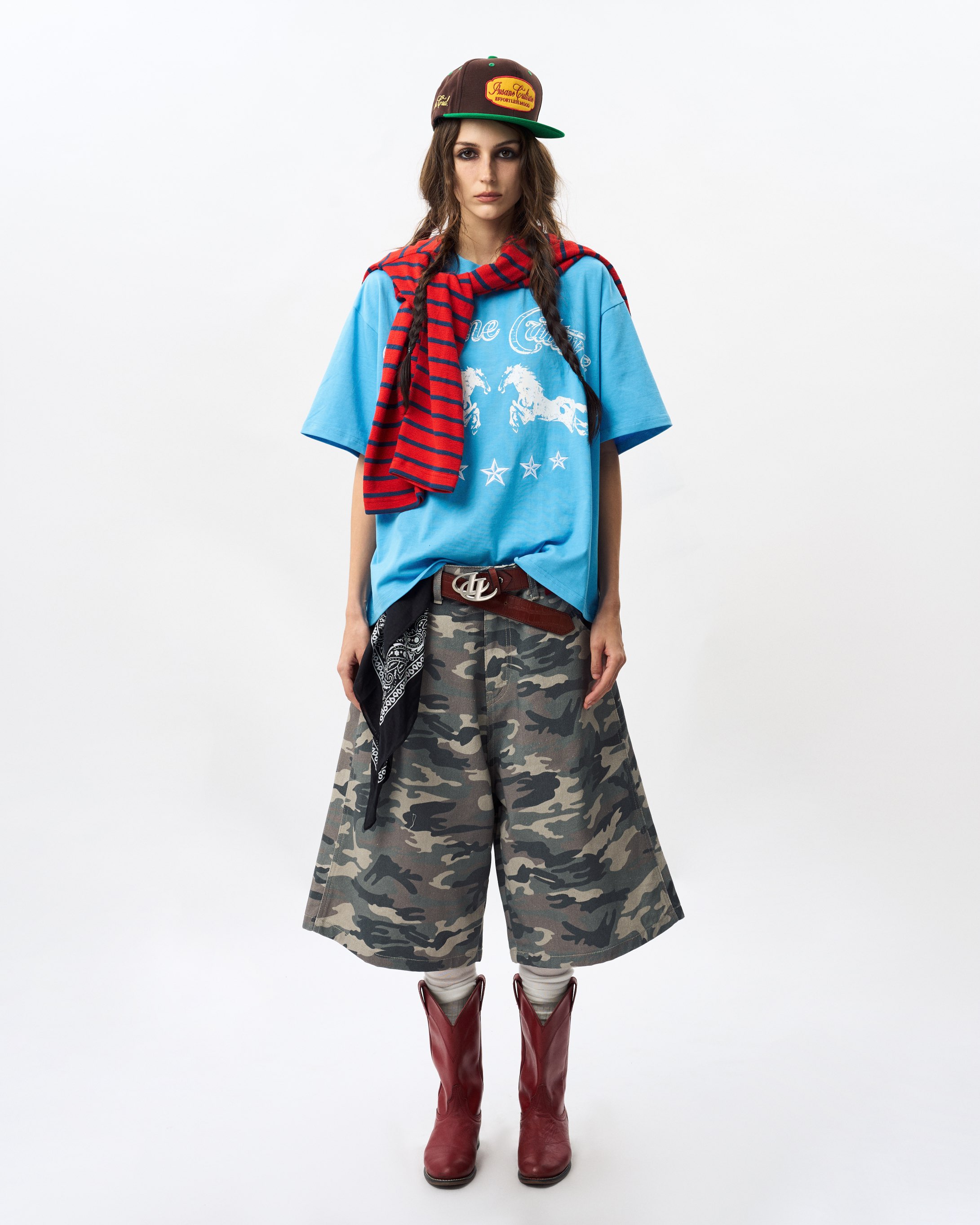 Insane® Horseshoe Jorts - Winter Camo
