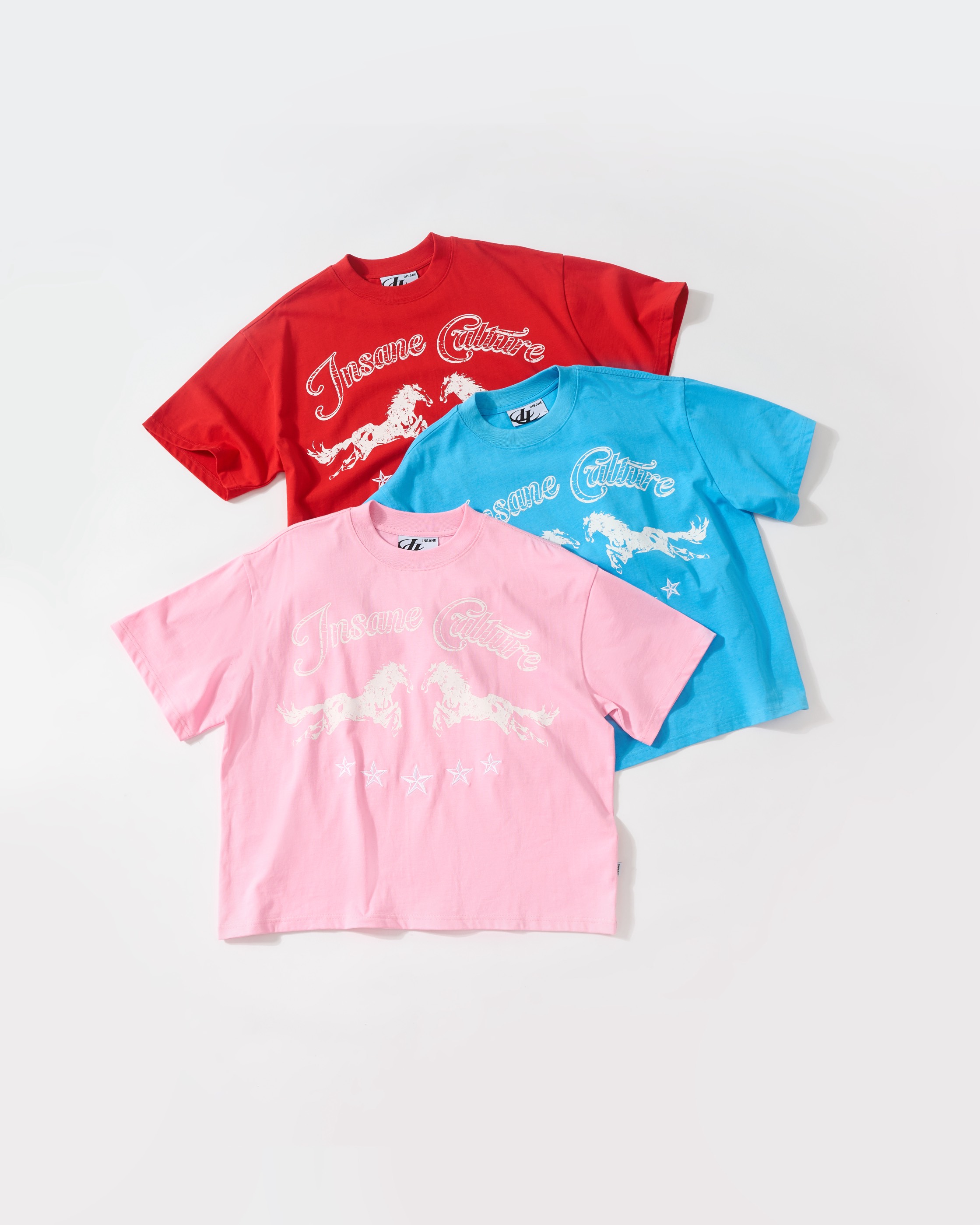 Insane® Twin Horse Tee - Baby Pink