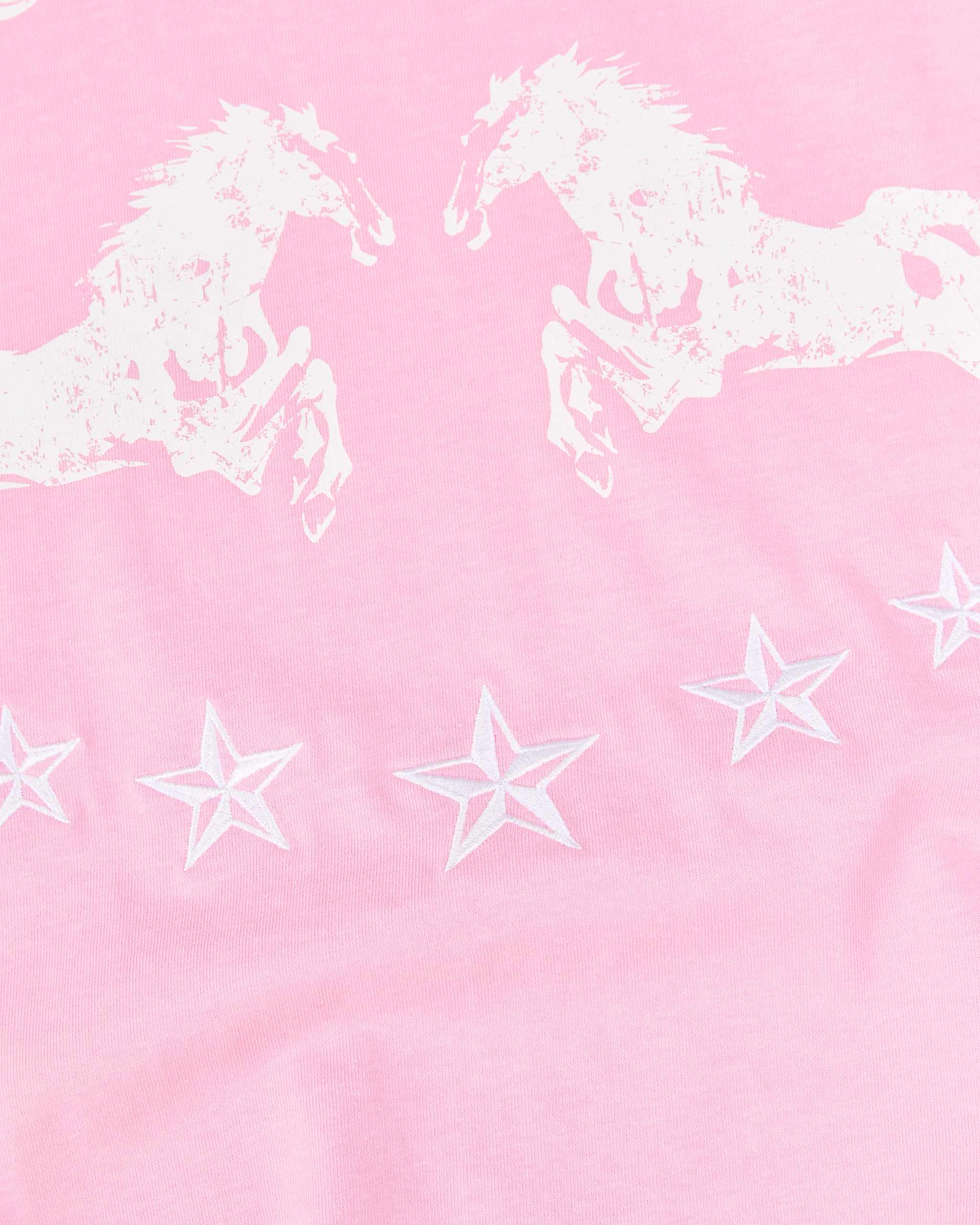 Insane® Twin Horse Tee - Baby Pink