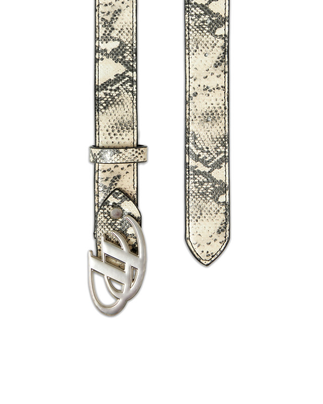 Insane® Animal Skin Belt - White Python Pattern