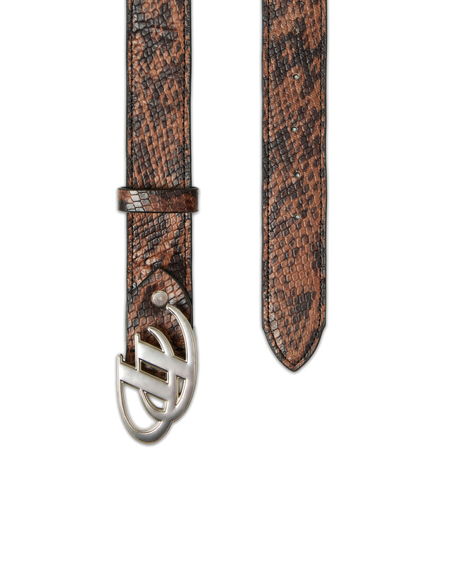 Insane® Animal Skin Belt - Brown Python Pattern