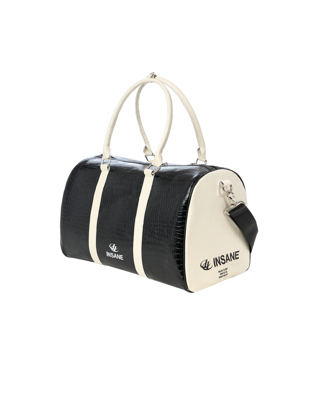 Insane® Leather Duffle Bag - Black