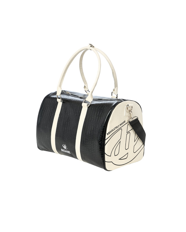 Insane® Leather Duffle Bag - Black