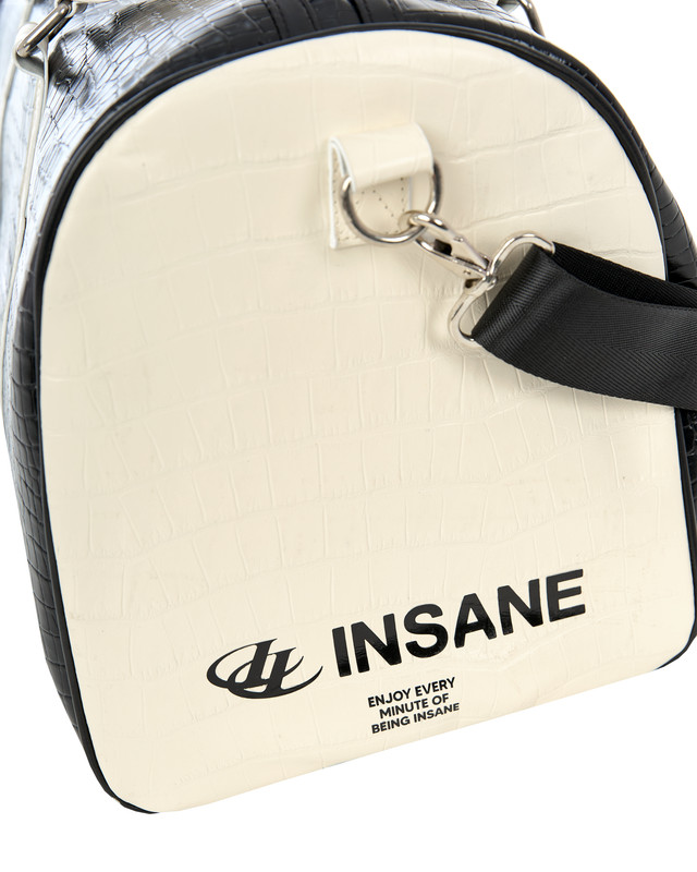 Insane® Leather Duffle Bag - Black