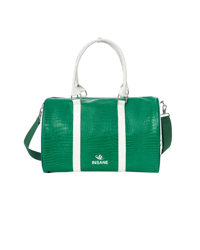 Insane® Leather Duffle Bag - Green