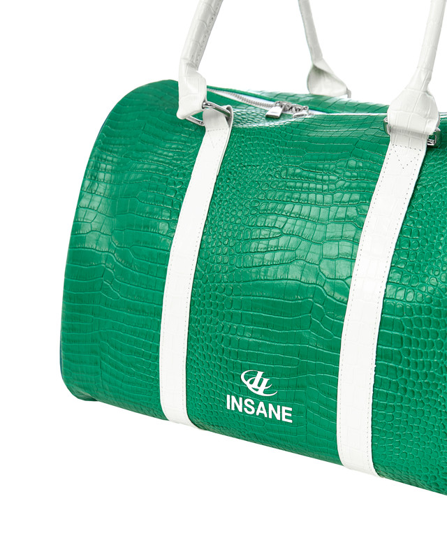 Insane® Leather Duffle Bag - Green