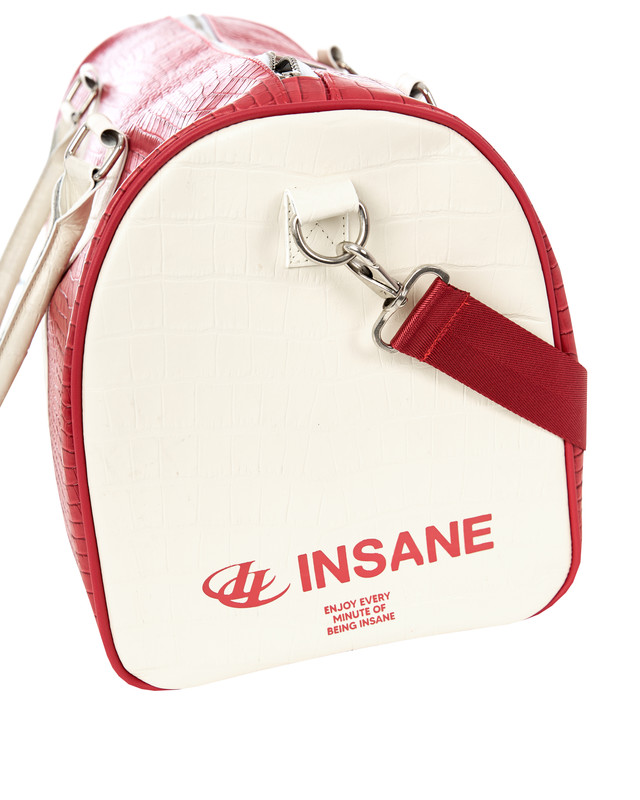 Insane® Leather Duffle Bag - Red