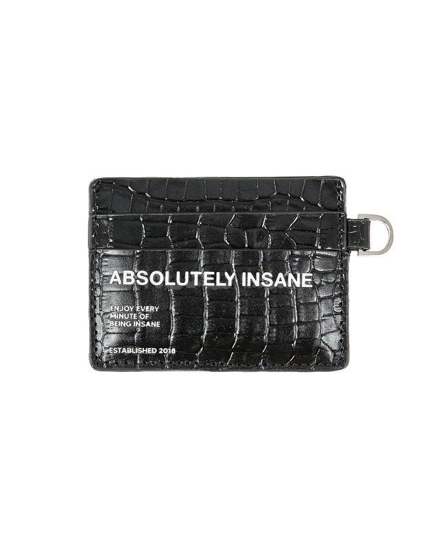 Insane® Leather Card Holder - Black