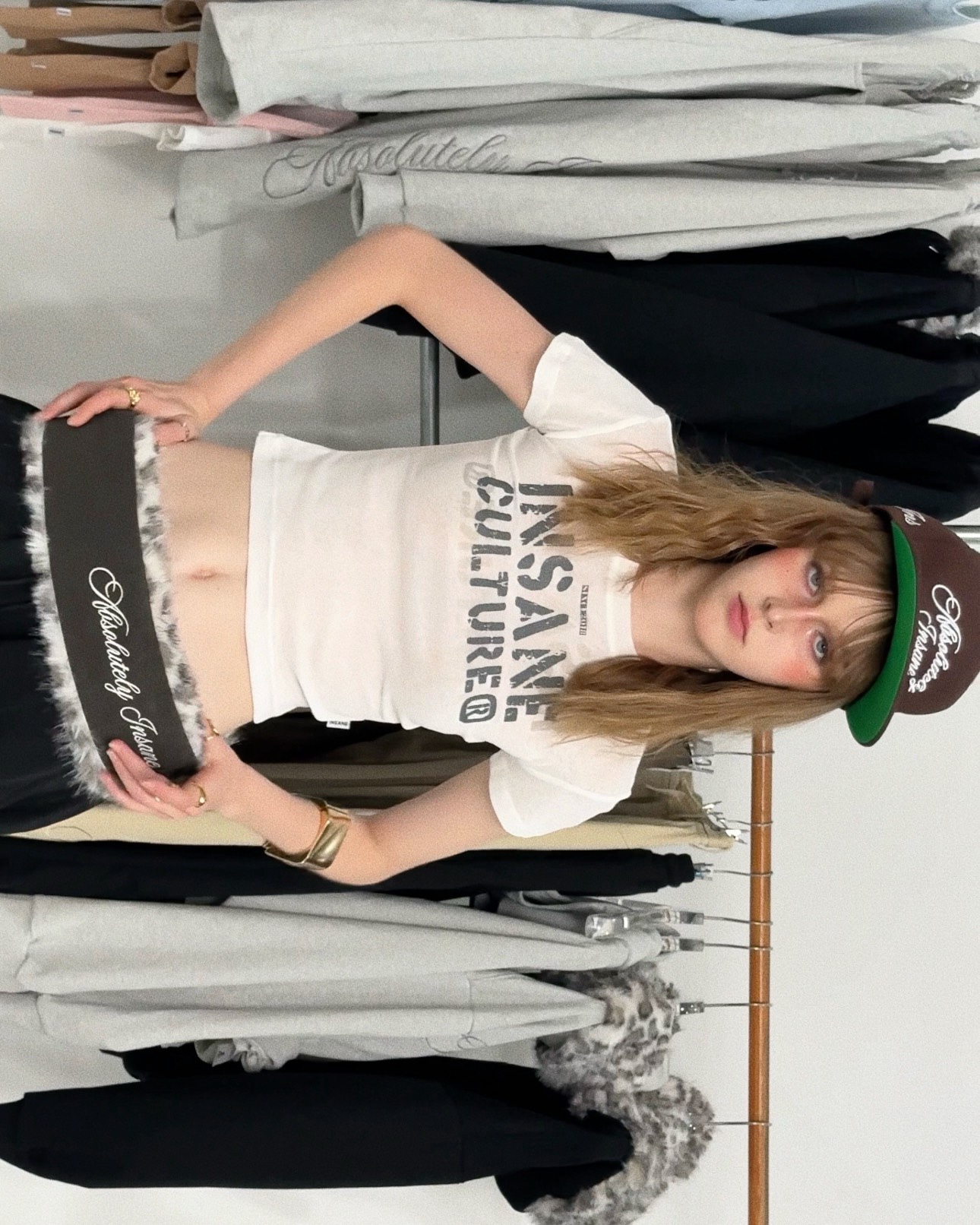 Insane® Script Baby Tee - White