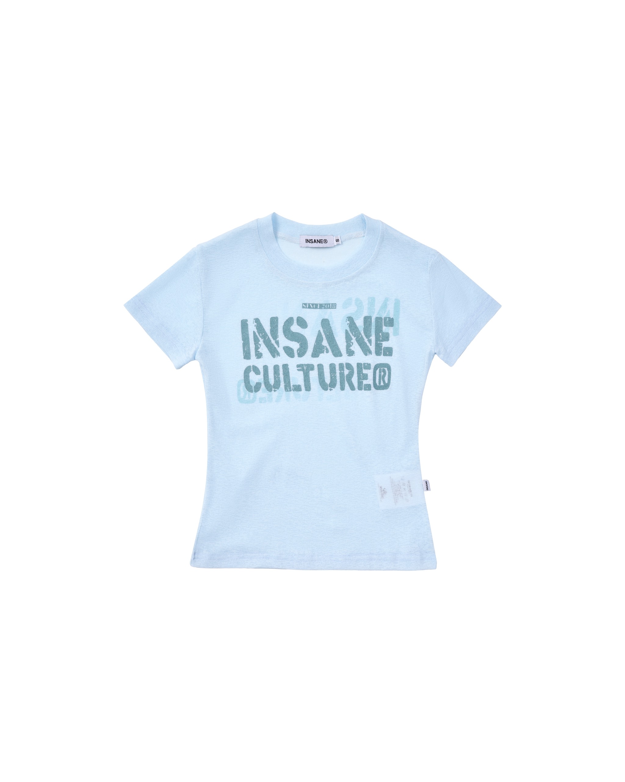 Insane® Script Baby Tee - Baby Blue