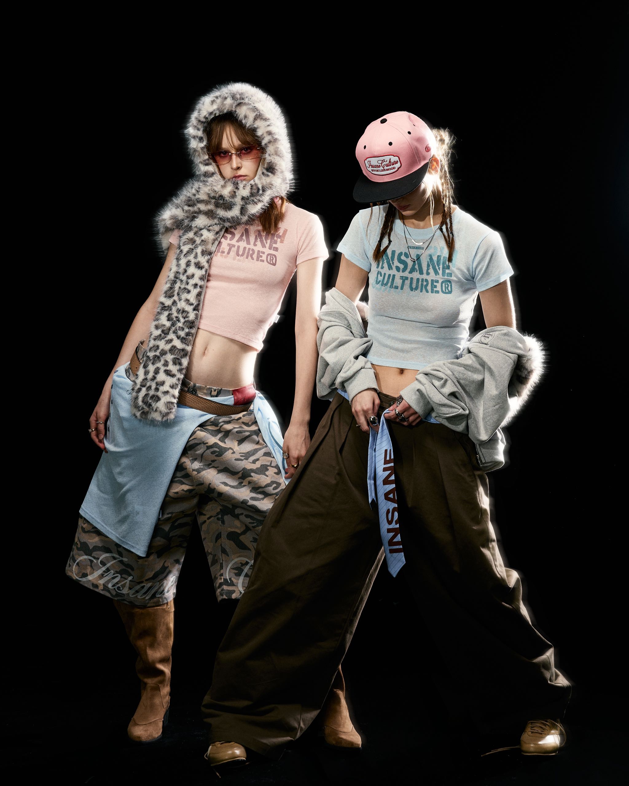 Insane® Script Baby Tee - Baby Blue