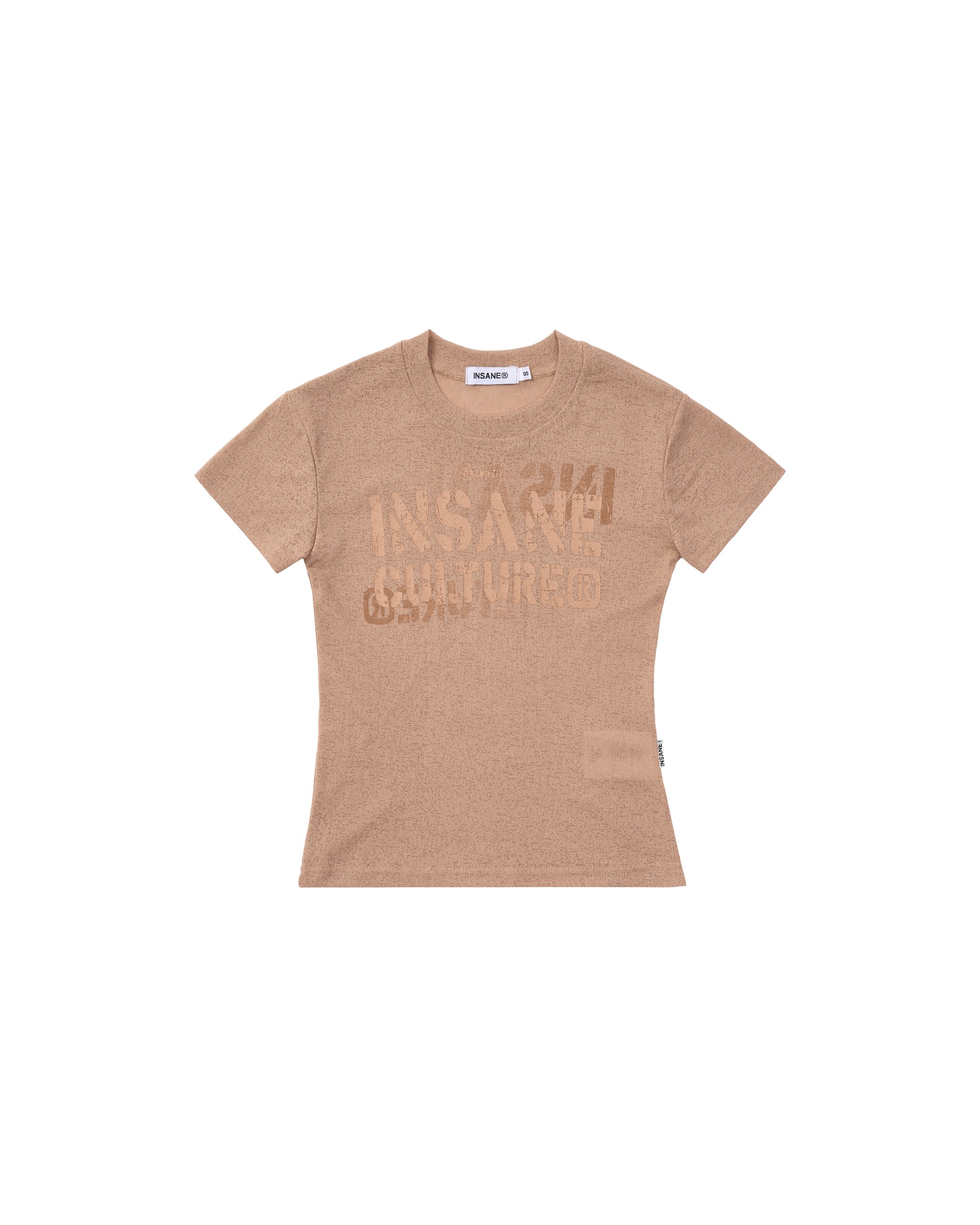 Insane® Script Baby Tee - Brown