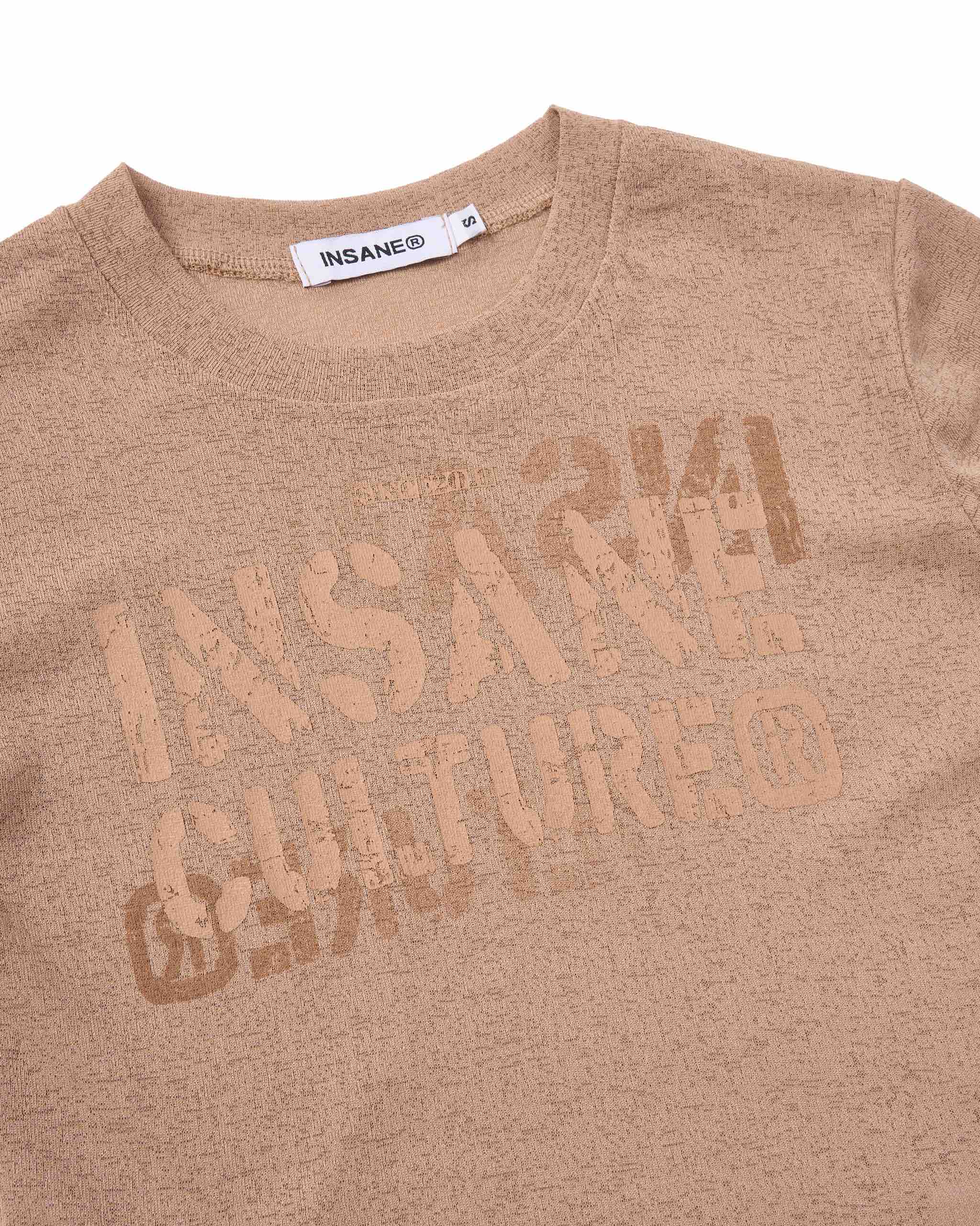 Insane® Script Baby Tee - Brown