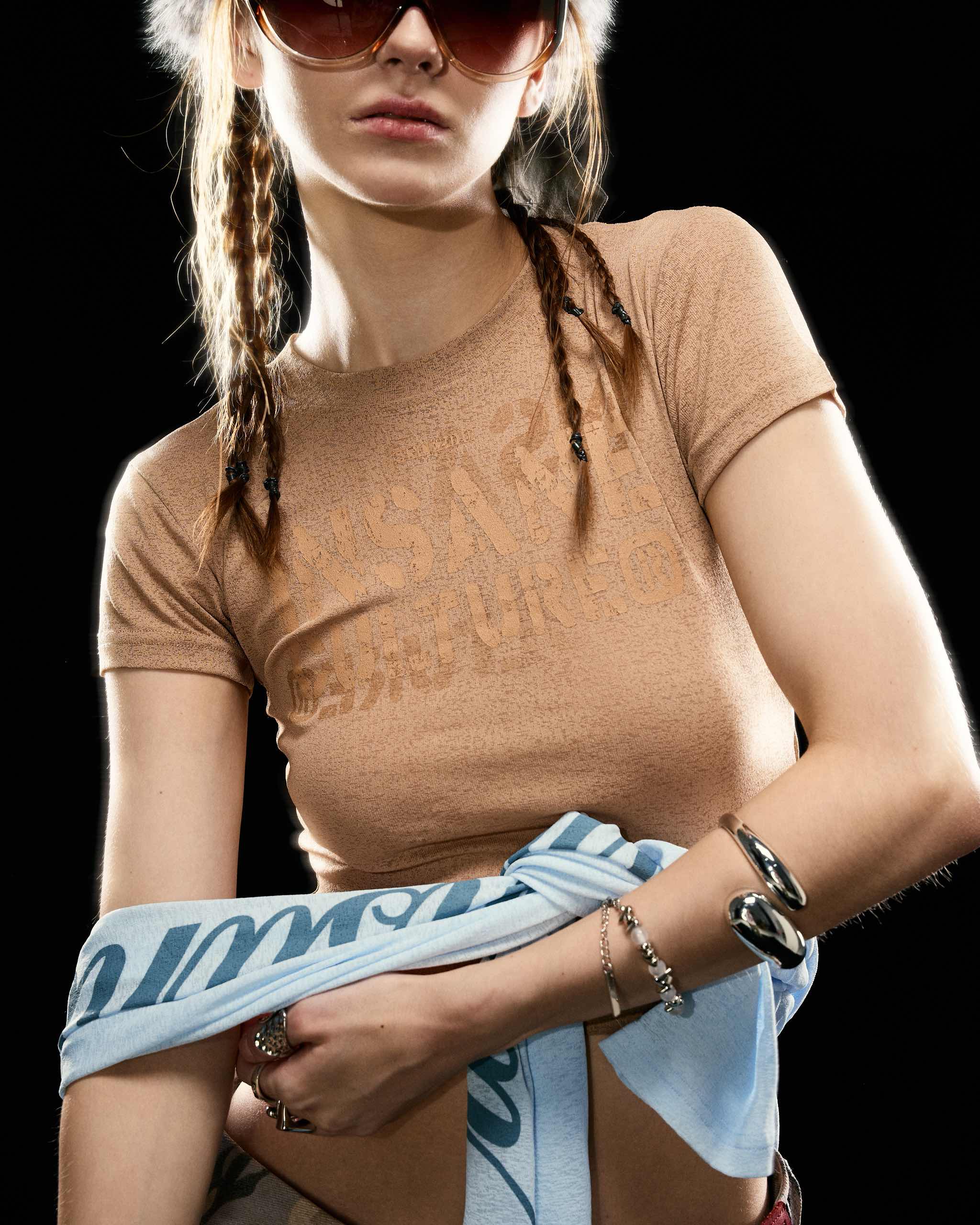 Insane® Script Baby Tee - Brown