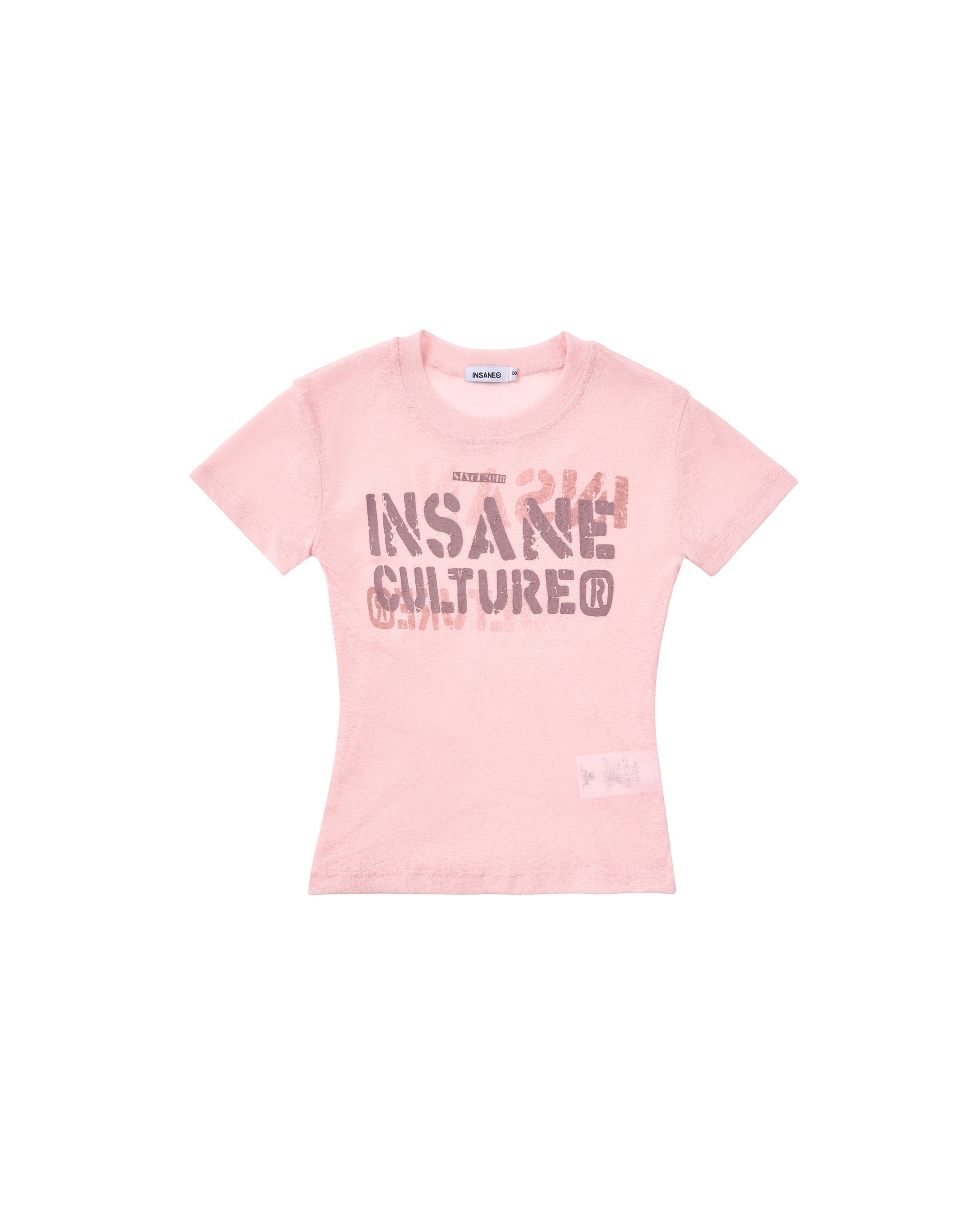 Insane® Script Baby Tee - Baby Pink