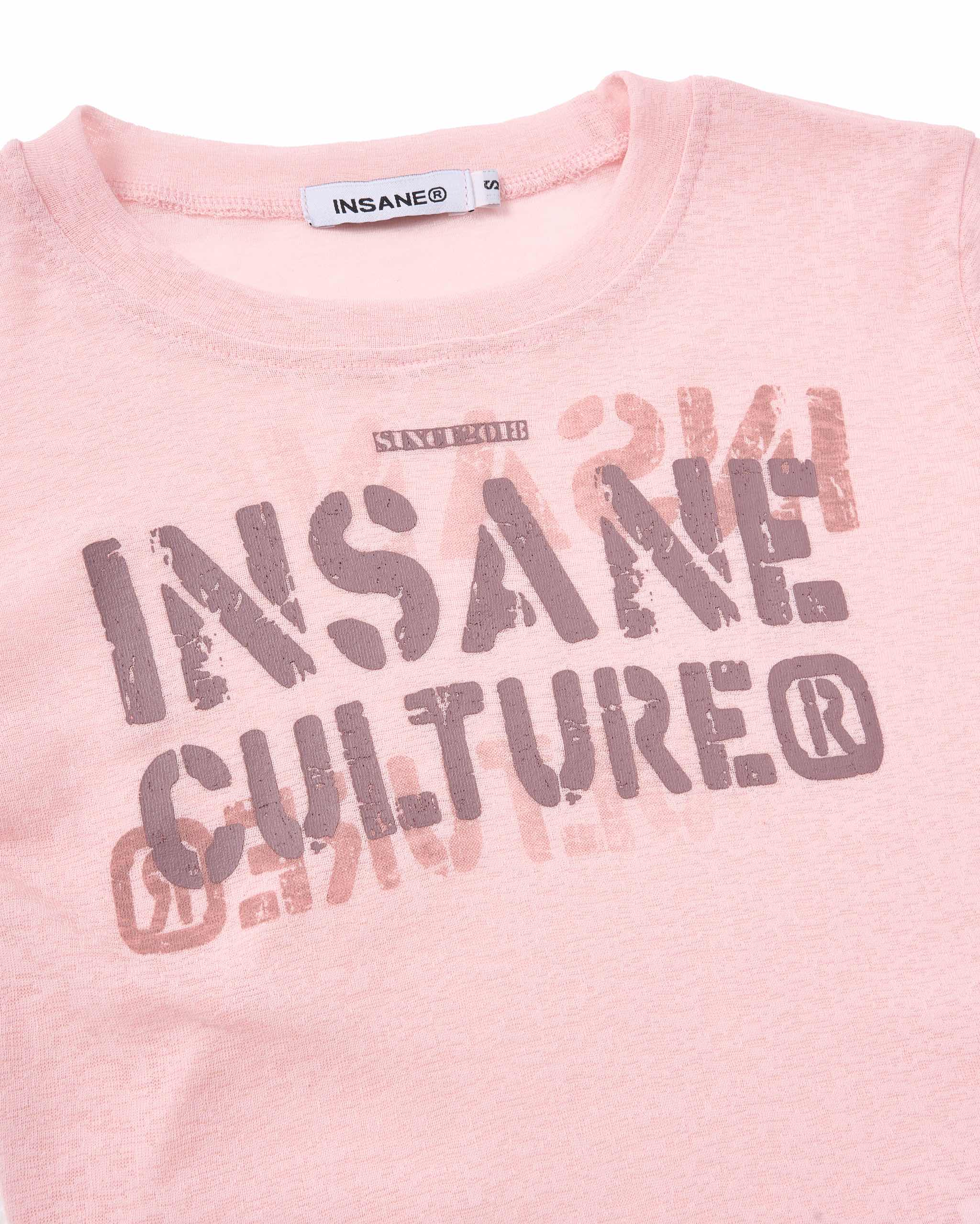 Insane® Script Baby Tee - Baby Pink
