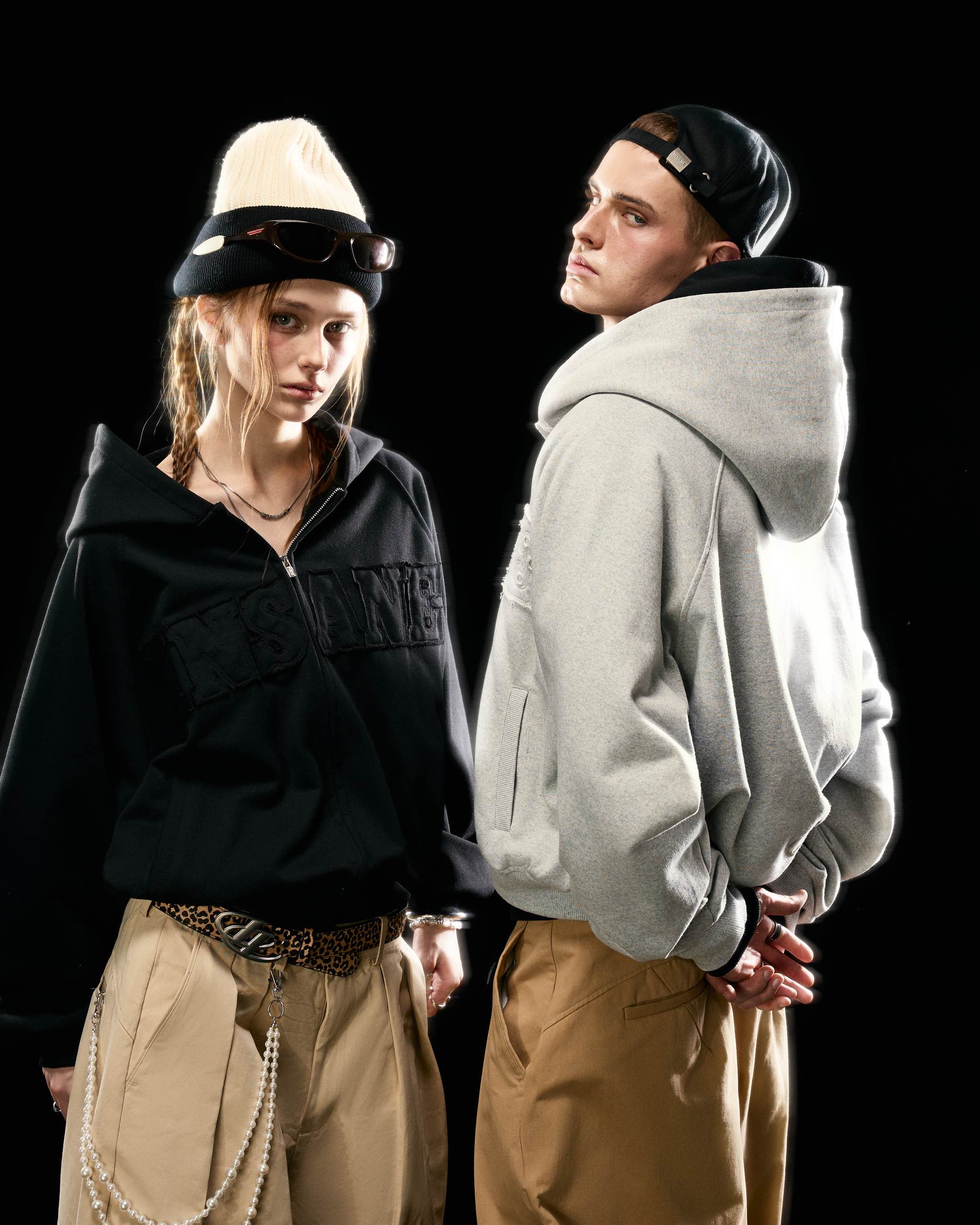 Insane® Studded Hoodie - Melange