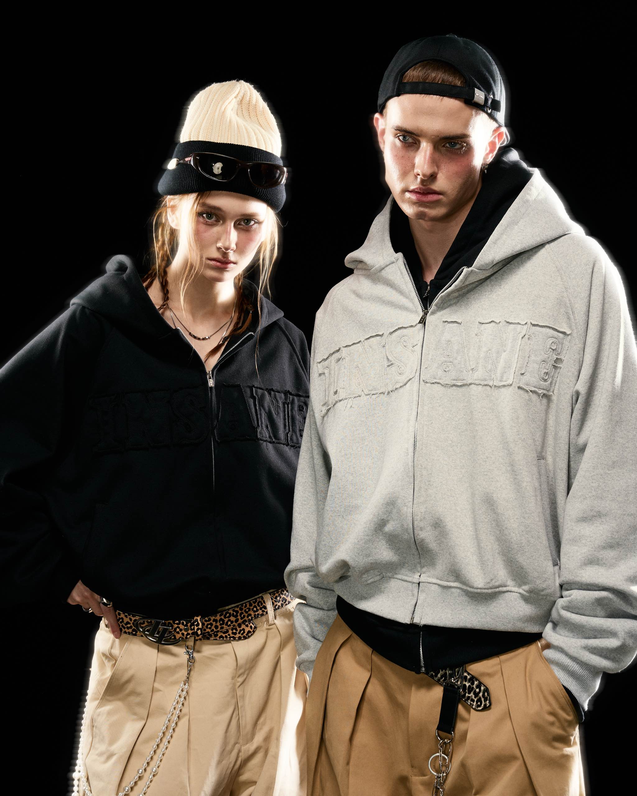 Insane® Studded Hoodie - Melange