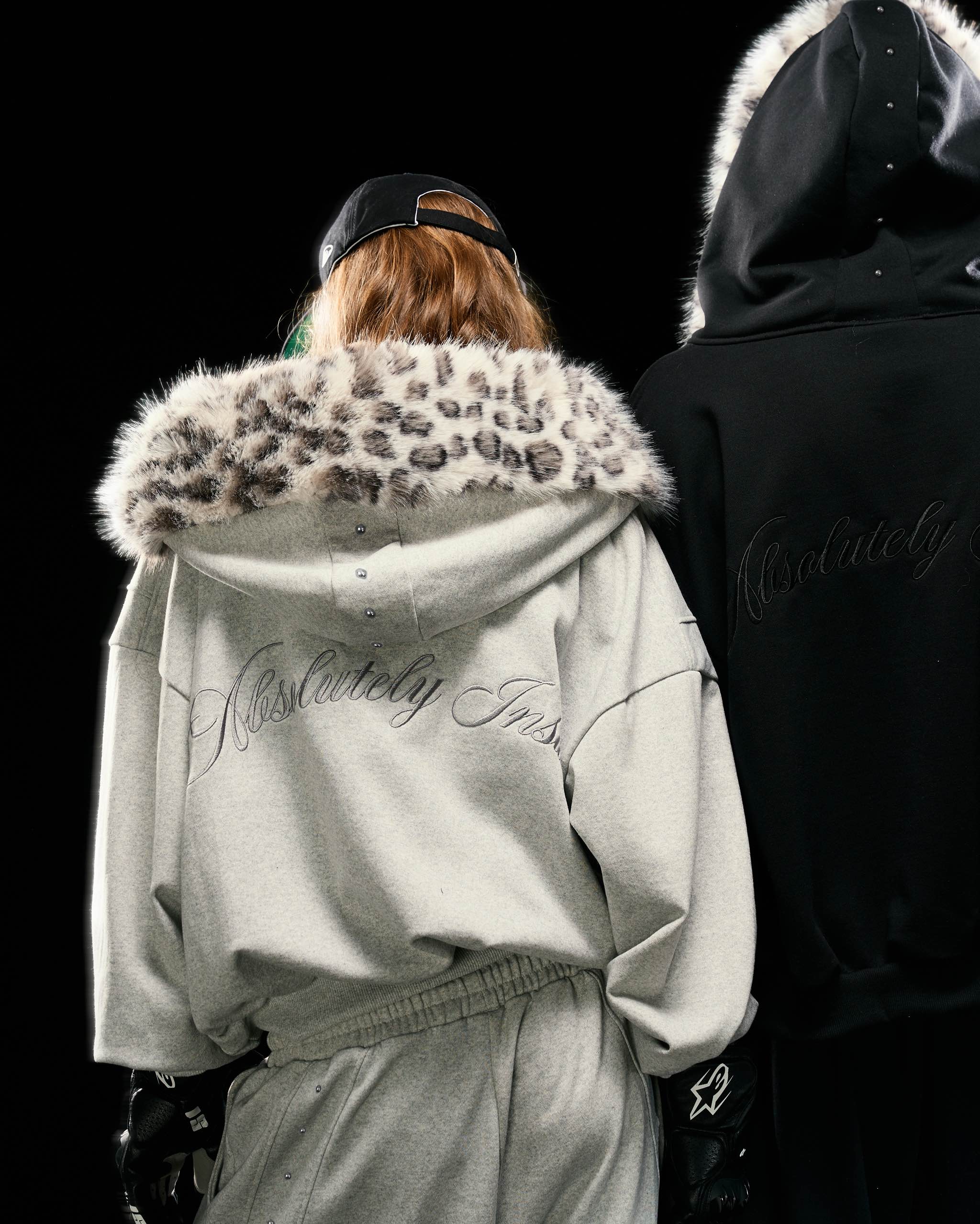 Insane® Arctic Leopard Hoodie - Black