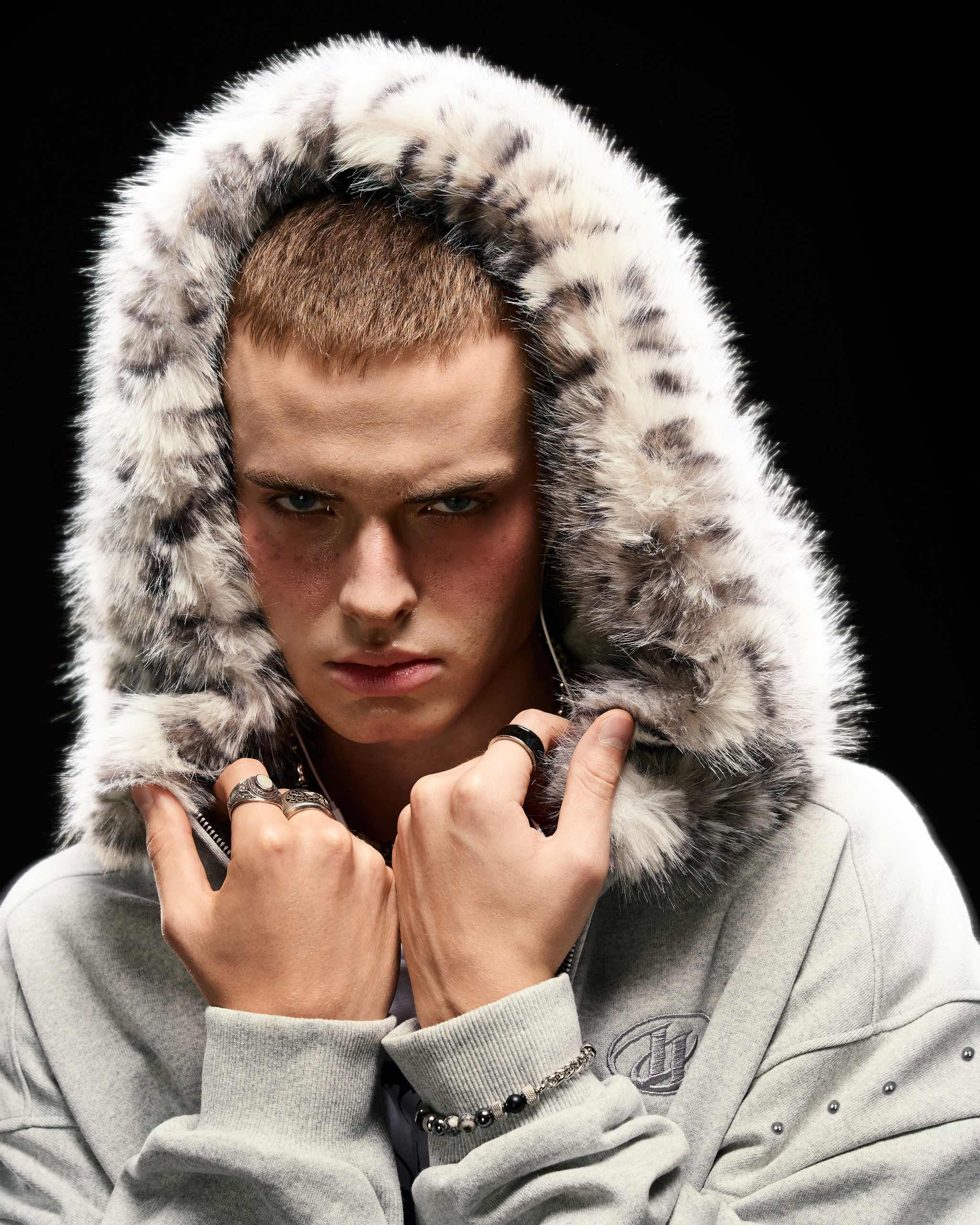 Insane® Arctic Leopard Hoodie - Black