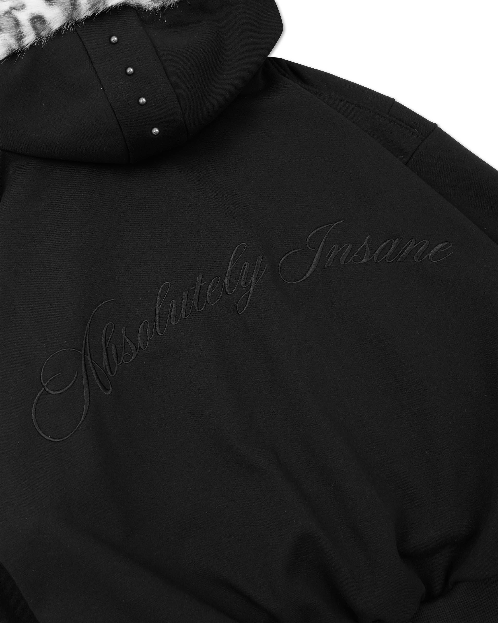 Insane® Arctic Leopard Hoodie - Black