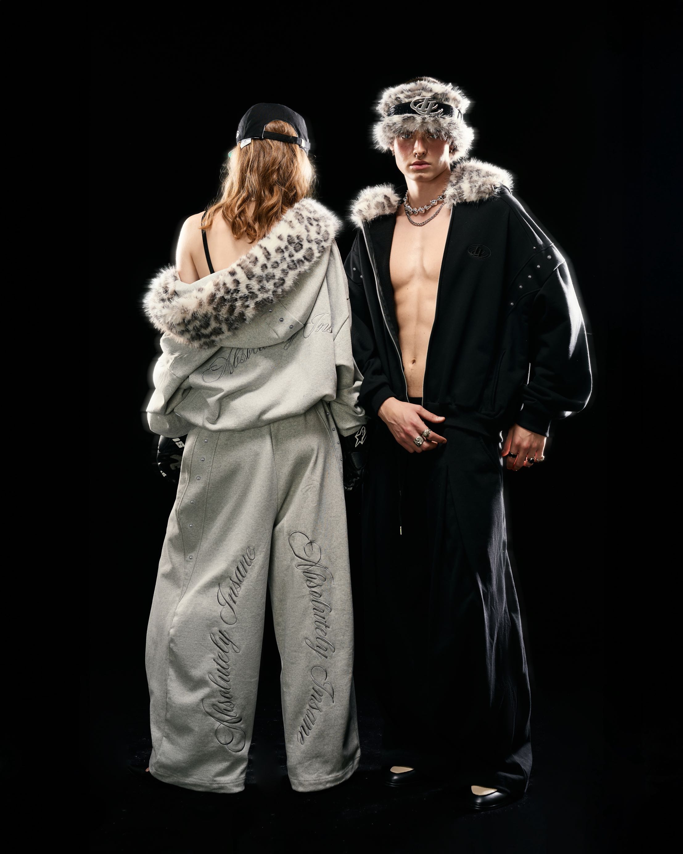 Insane® Arctic Leopard Hoodie - Melange