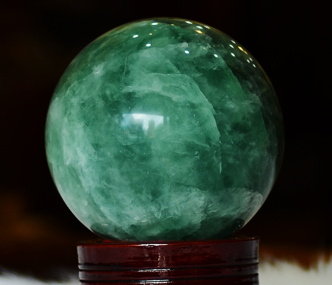 Quả Cầu Phong Thủy Thạch Anh Xanh _KBPT12