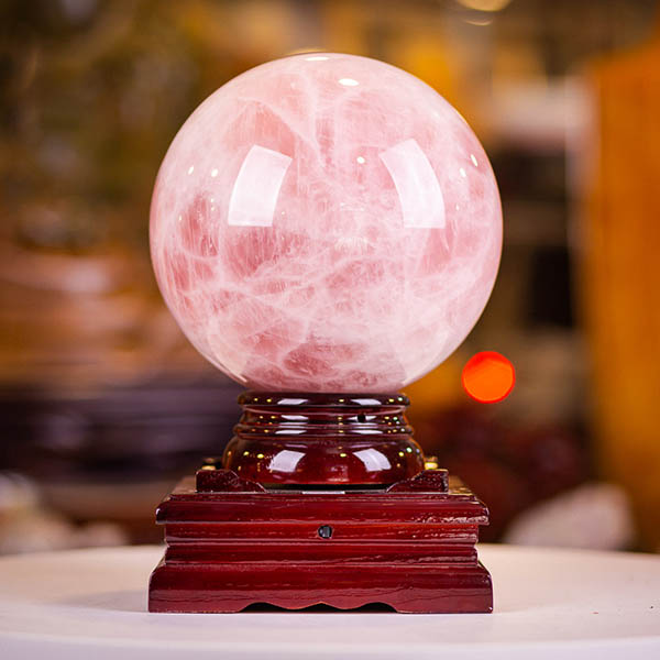 Quả Cầu Phong Thủy Thạch Anh Hồng _KBPT11