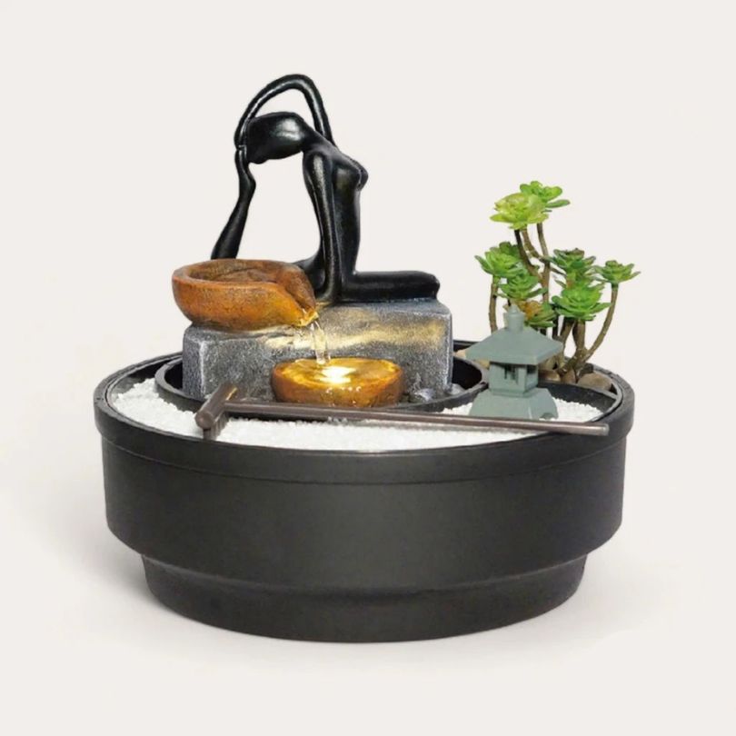 Thác nước phong thủy mini để bàn TNMKB16 – Thiết kế nghệ thuật, mang tài lộc & bình an