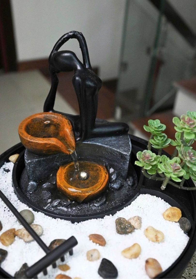 Thác nước phong thủy mini để bàn TNMKB16 – Thiết kế nghệ thuật, mang tài lộc & bình an