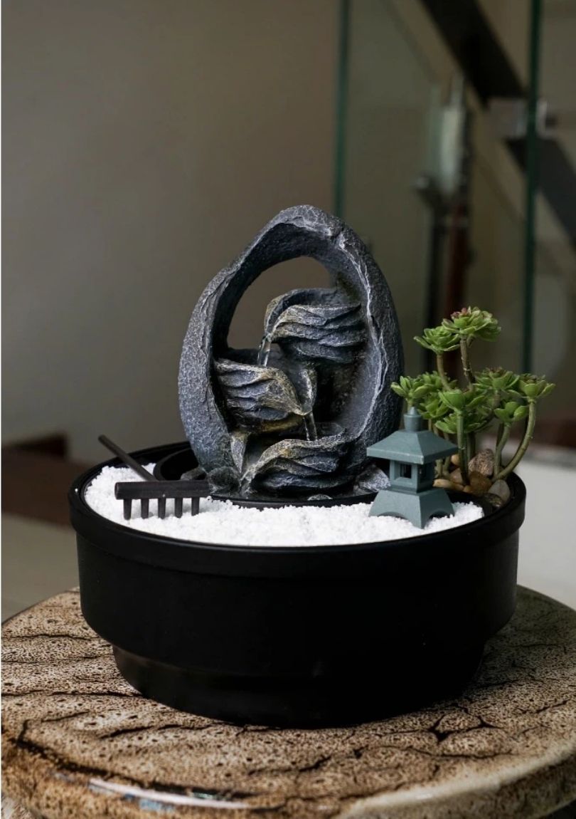 Thác Nước Phong Thủy Mini TNMKB11 – Chiêu Tài, Hút Lộc, Trang Trí Phong Thuỷ