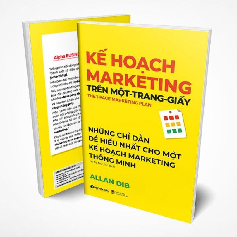 Sách: Kế hoạch Marketing Trên 1Trang Giấy - The 1 Page Marketing Plan