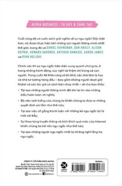 Sách : Kẻ Khôn Cũng Có Khi Khờ -Tâm lí học về sự ngu ngốc của con người _Jean-Francois Marmion