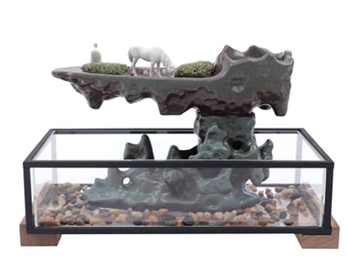 Thác nước phong thuỷ tiểu cảnh cao cấp có bể cá _KBPTTN024