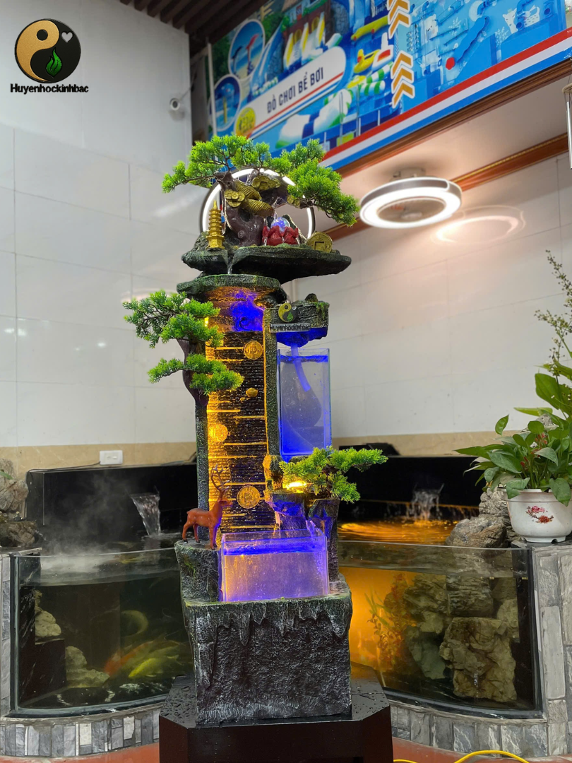 Thác Nước Song Ngư Phong Thủy – Chiêu Tài, Hút Lộc, Vượng Khí KBPTTN010