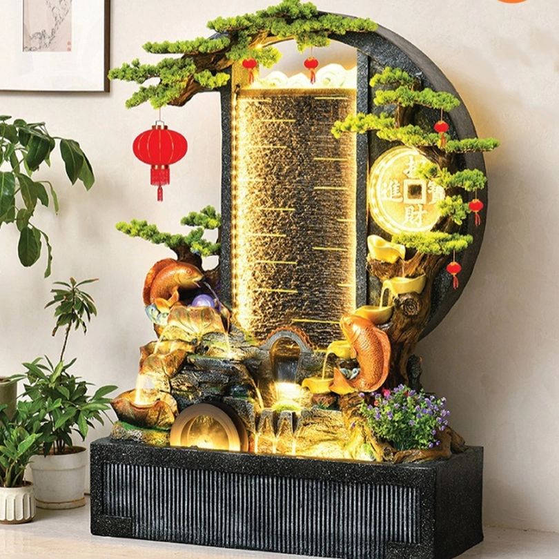 Tiểu Cảnh Thác Nước Trăng Khuyết _KBPTTN042 – Biểu Tượng Của Vẻ Đẹp Ban Đêm Và Tài Lộc Sinh Sôi