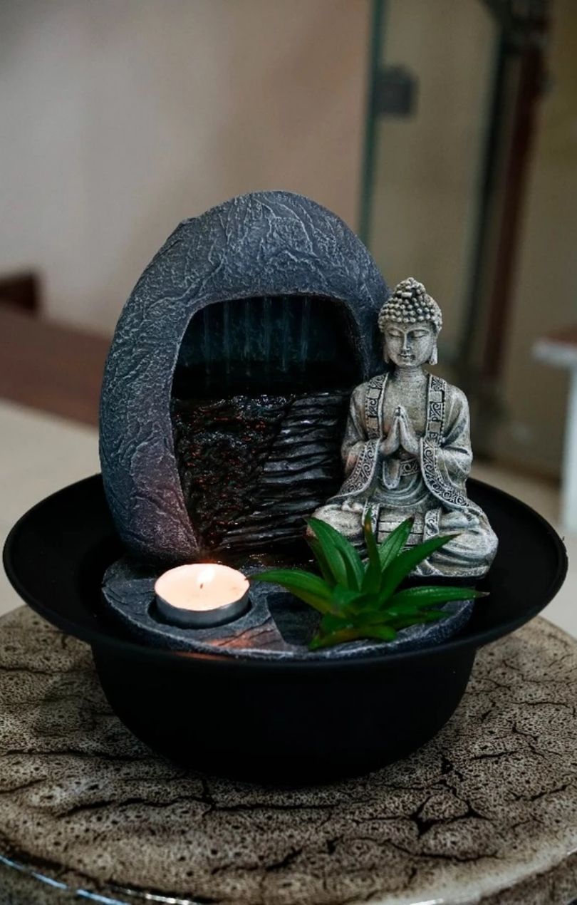 Thác Nước Phong Thủy Mini Để Bàn TNMKB04 – Điểm Nhấn Trang Trí, Hút Tài Lộc Cho Văn Phòng Và Gia Đình