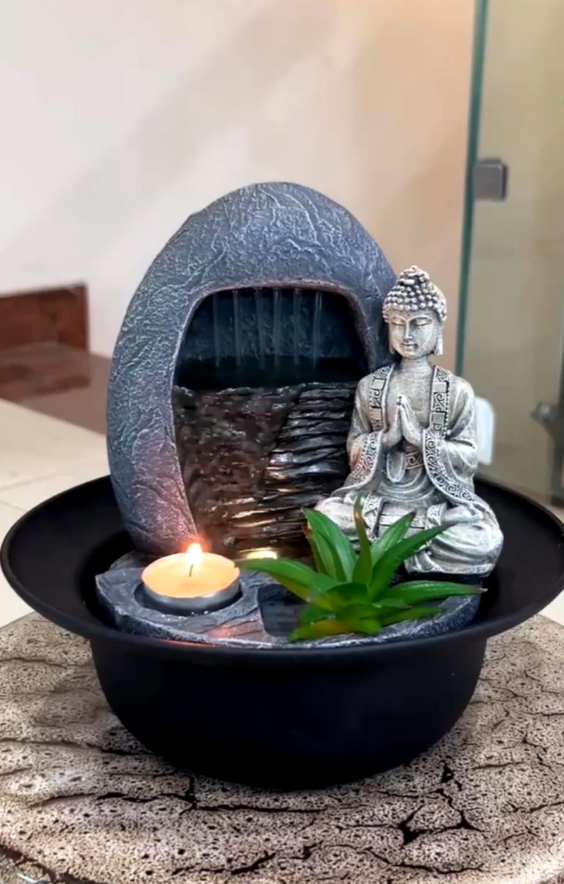 Thác Nước Phong Thủy Mini Để Bàn TNMKB04 – Điểm Nhấn Trang Trí, Hút Tài Lộc Cho Văn Phòng Và Gia Đình