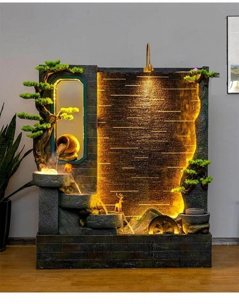 Thác Nước Phong Thủy Tường Nước Cổ Kính _KBPTTN02