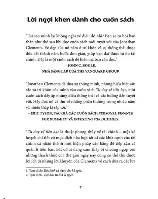 Sách : Tư Duy về Tiền Bạc _Jonathan Clements