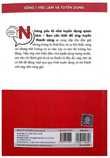 Sách : Những Yếu Tố Nhà Tuyển Dụng Quan Tâm