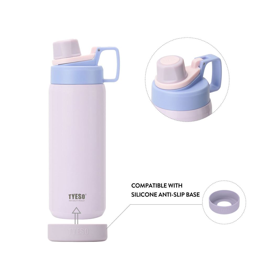 20oz（600ml）- Bình đựng nước thể thao cách nhiệt chân không TYESO Vibrant có tay cầm dễ cầm nắm