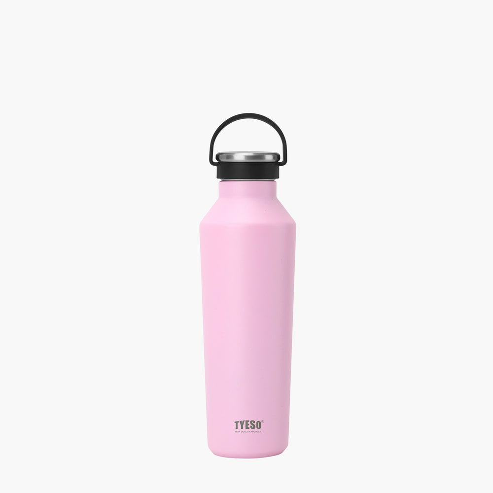 Bình nước thể thao cách nhiệt chân không TYESO có quai xách bằng silicon mềm 25oz（750ml)