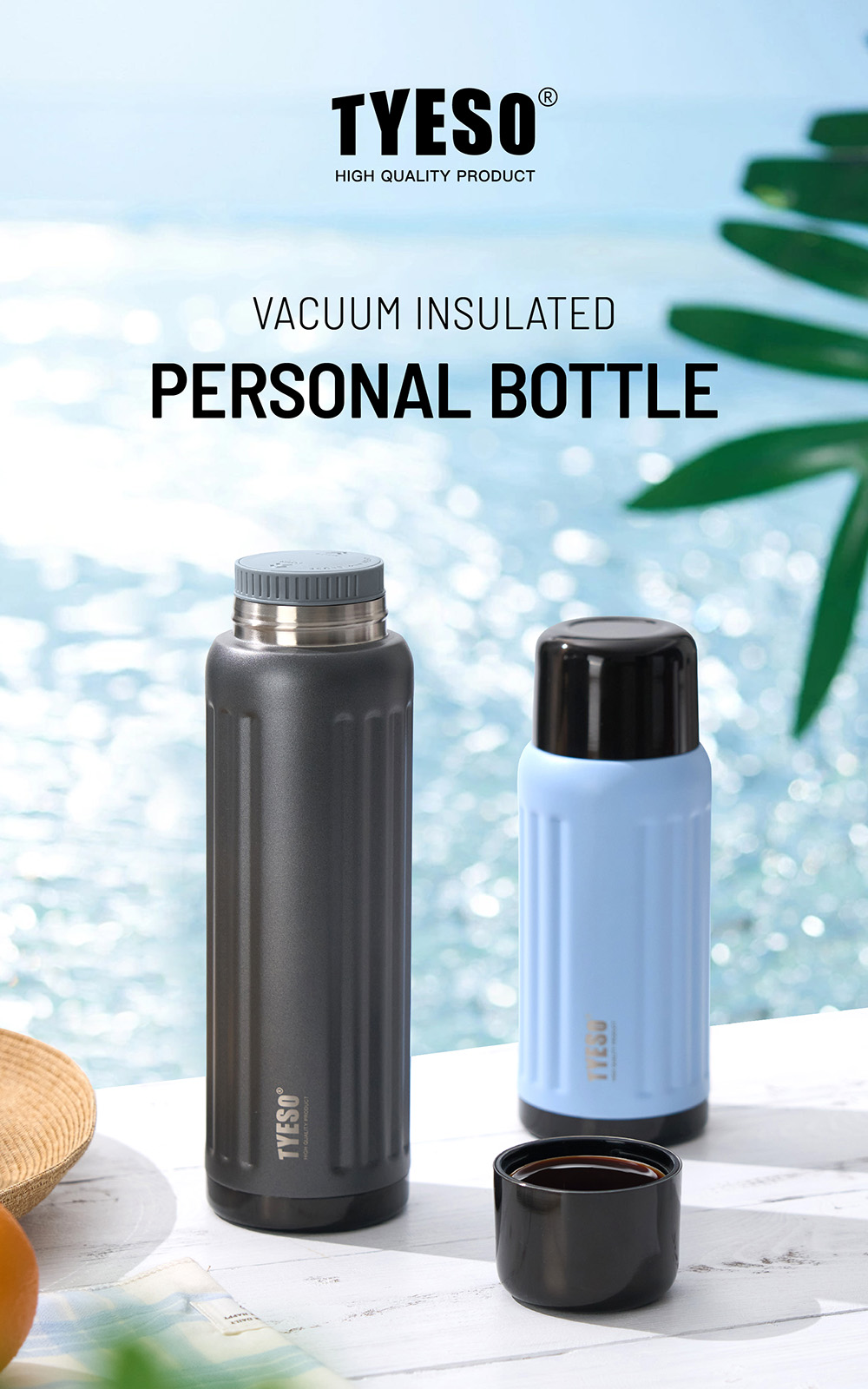 Bình giữ nhiệt 48h giữ lạnh 24h giữ nóng inox304 có nắp uống tiện lợi chống rò rỉ hiệu tyeso