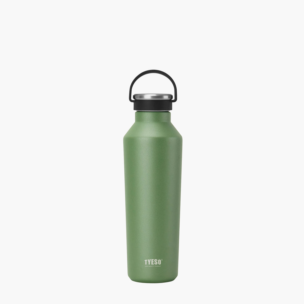 Bình nước thể thao cách nhiệt chân không TYESO có quai xách bằng silicon mềm 25oz（750ml)