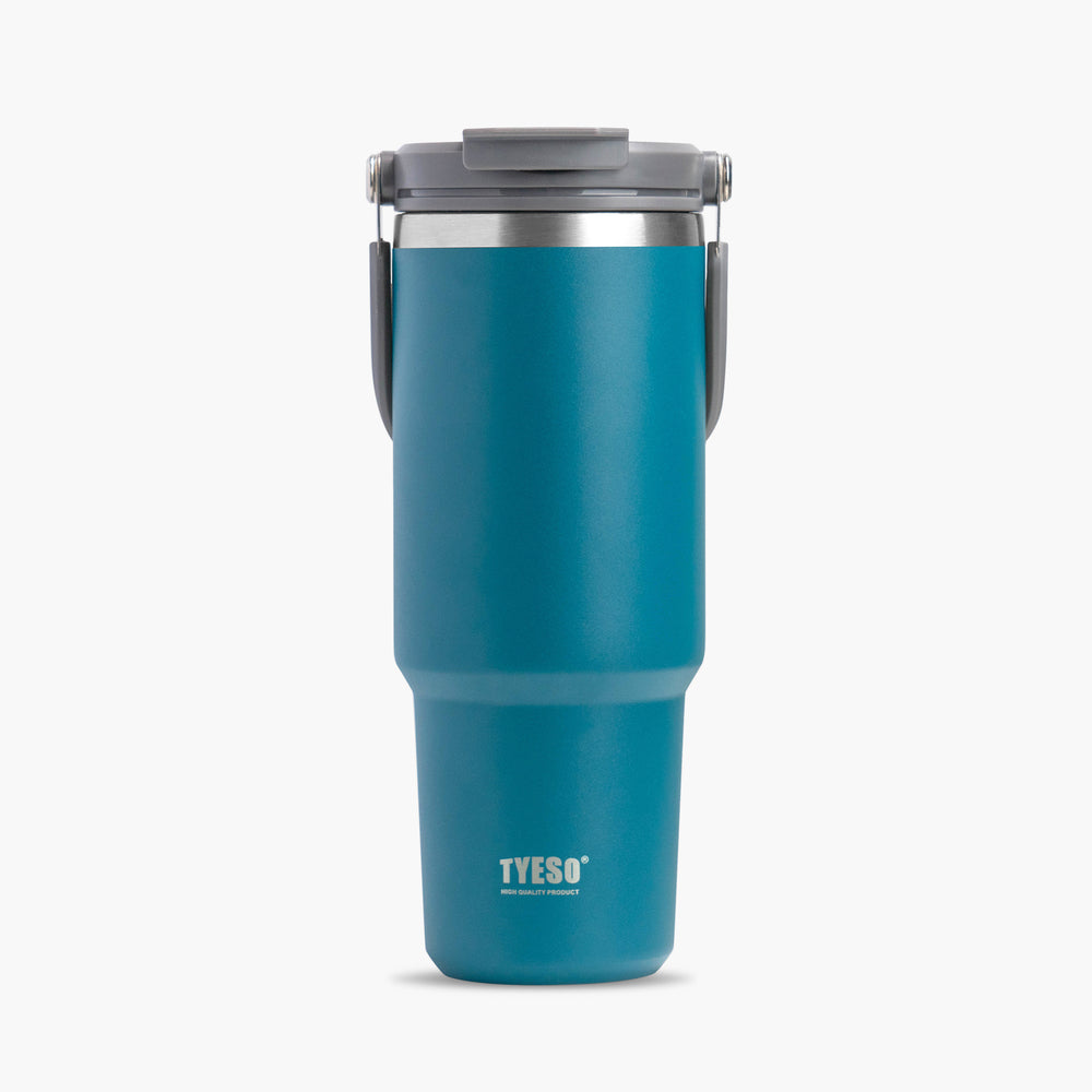 Cốc du lịch bằng thép không gỉ Tyeso có ống hút lật và nắp đậy 30 oz (900ml)
