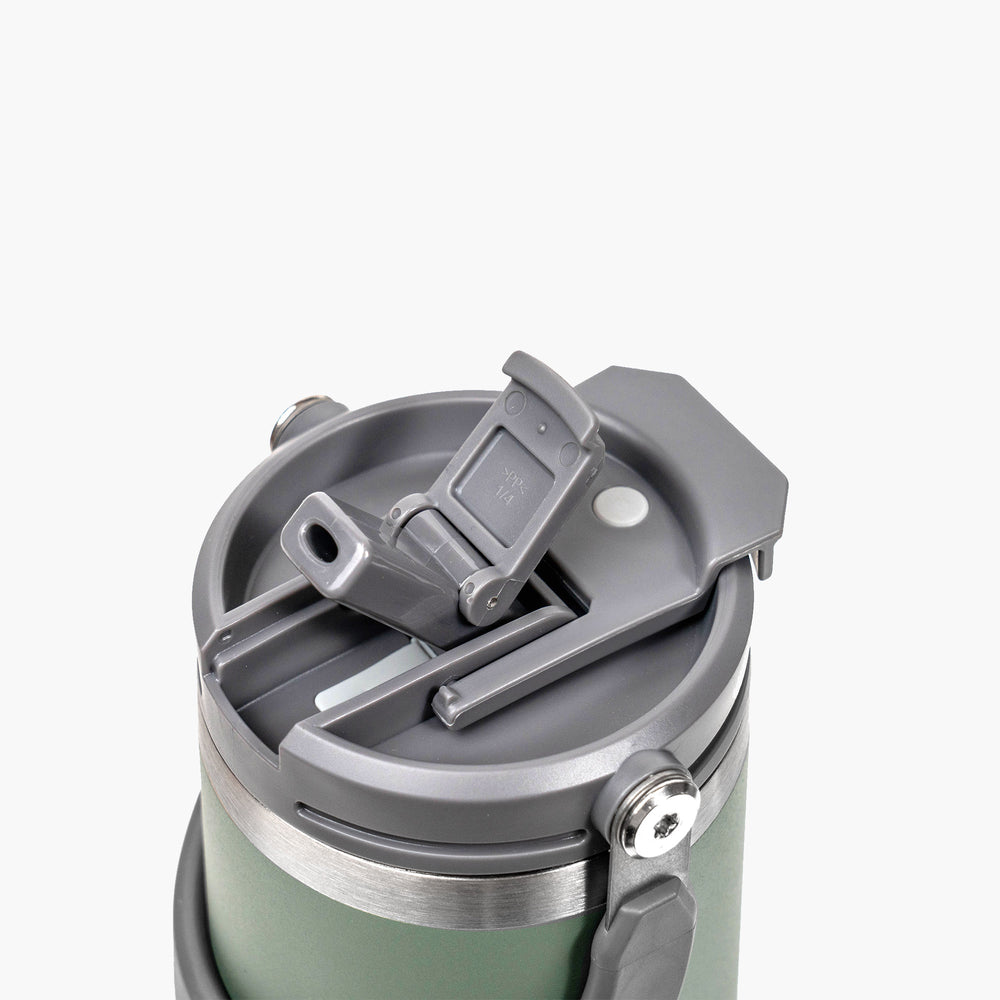 Cốc du lịch bằng thép không gỉ Tyeso có ống hút lật và nắp đậy 30 oz (900ml)