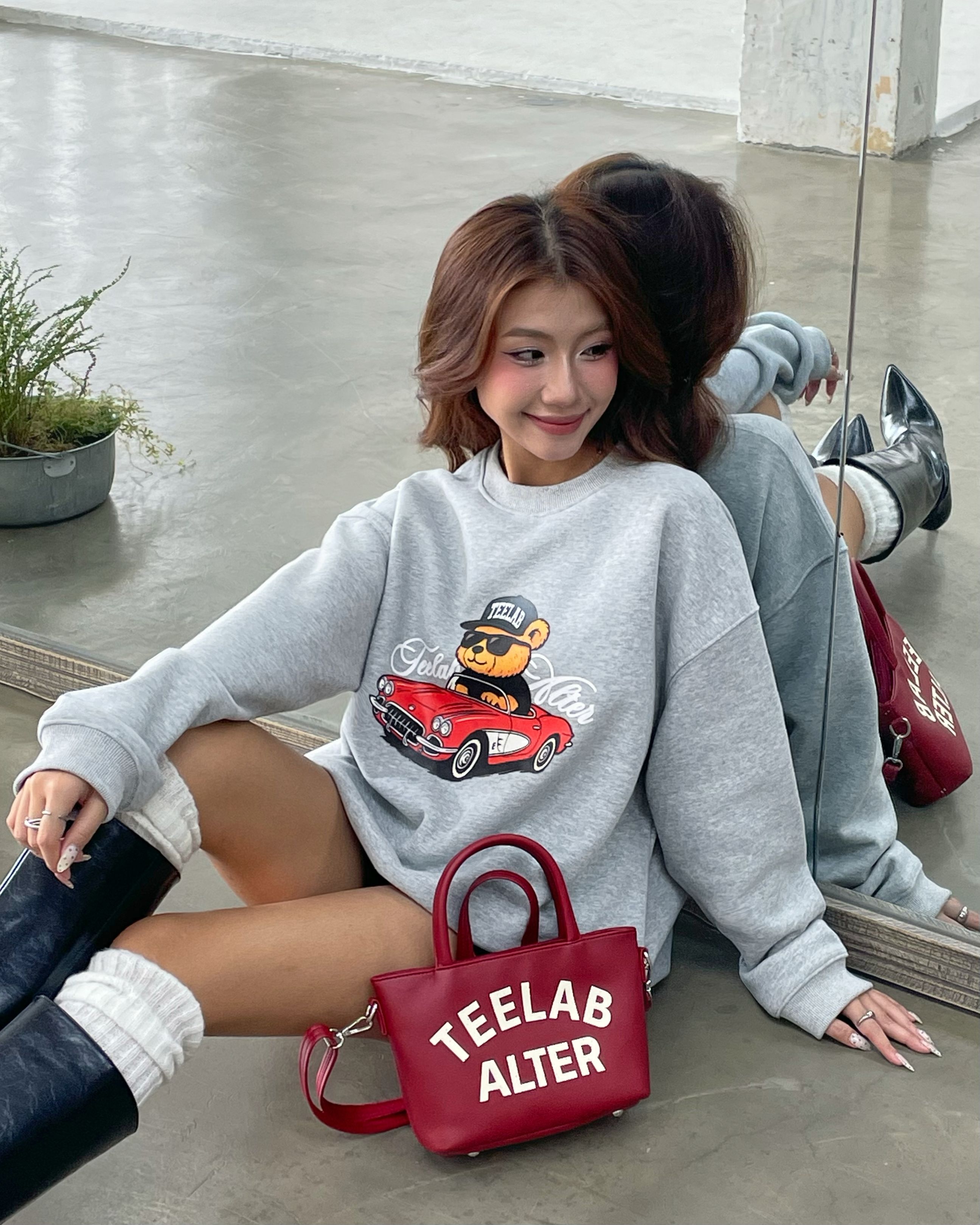 Áo Sweatshirt Local Brand Unisex Teelab Bear HD127