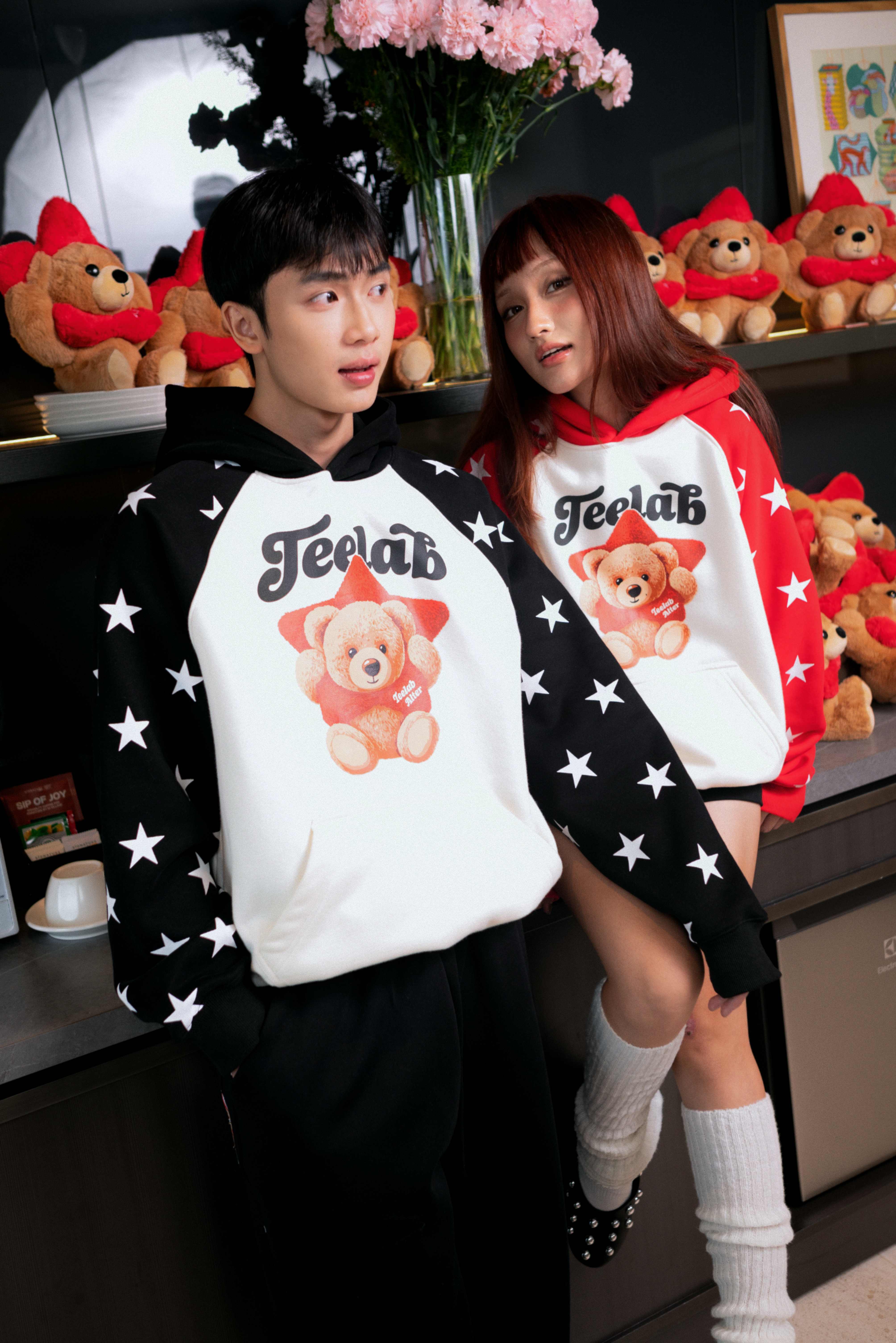 [Tặng Gấu] [Tặng Túi] Áo Hoodie Teelab Alter Semi-boxy Nỉ bông In Lụa –  Teddy Star Collection Unisex HD133