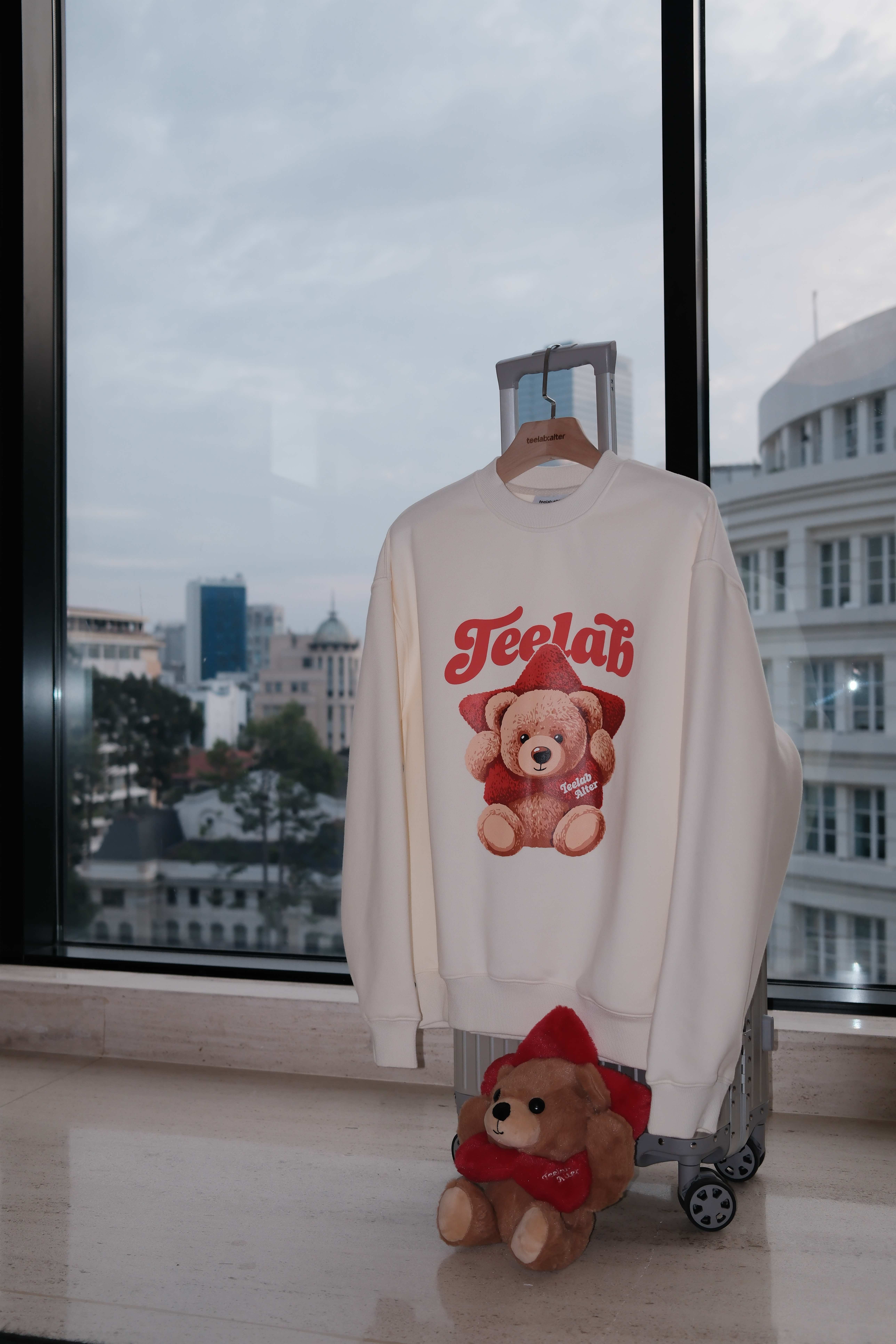 [Tặng Gấu] [Tặng Túi] Áo Sweater Teelab Alter Semi-boxy Nỉ Bông In Lụa Teddy Star Collection Unisex HD134